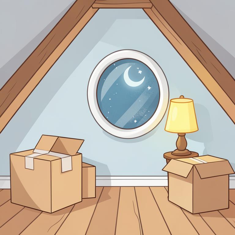 Attic cartoon illustration
