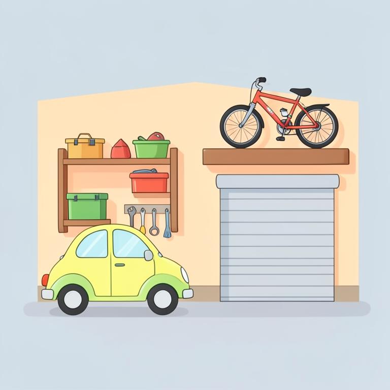 Garage cartoon illustration