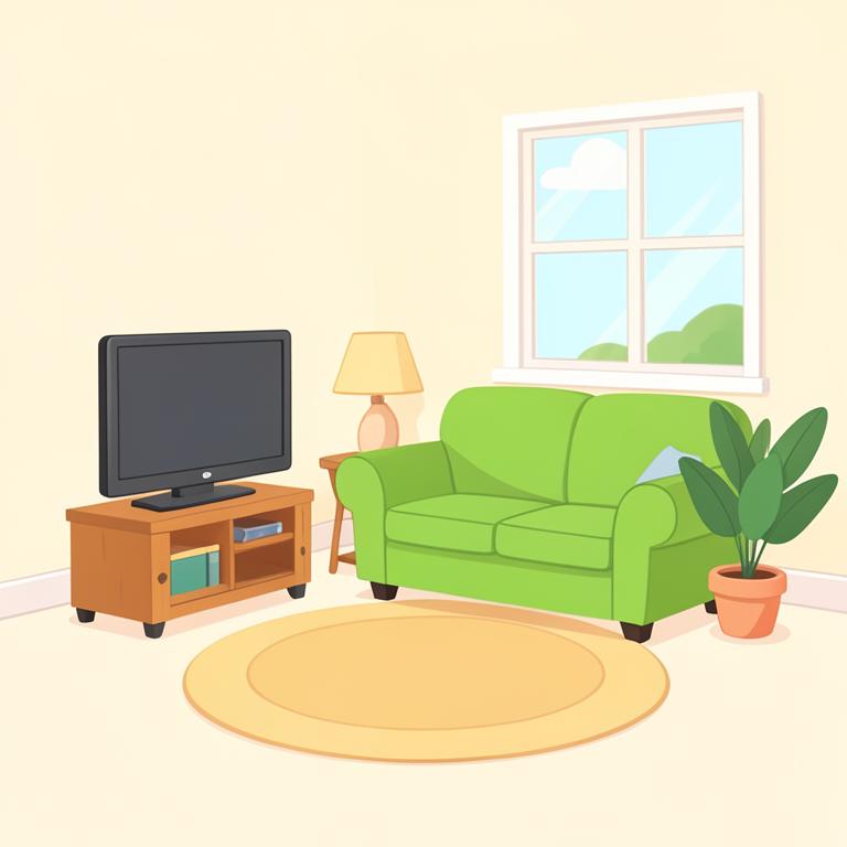 Living Room cartoon illustration