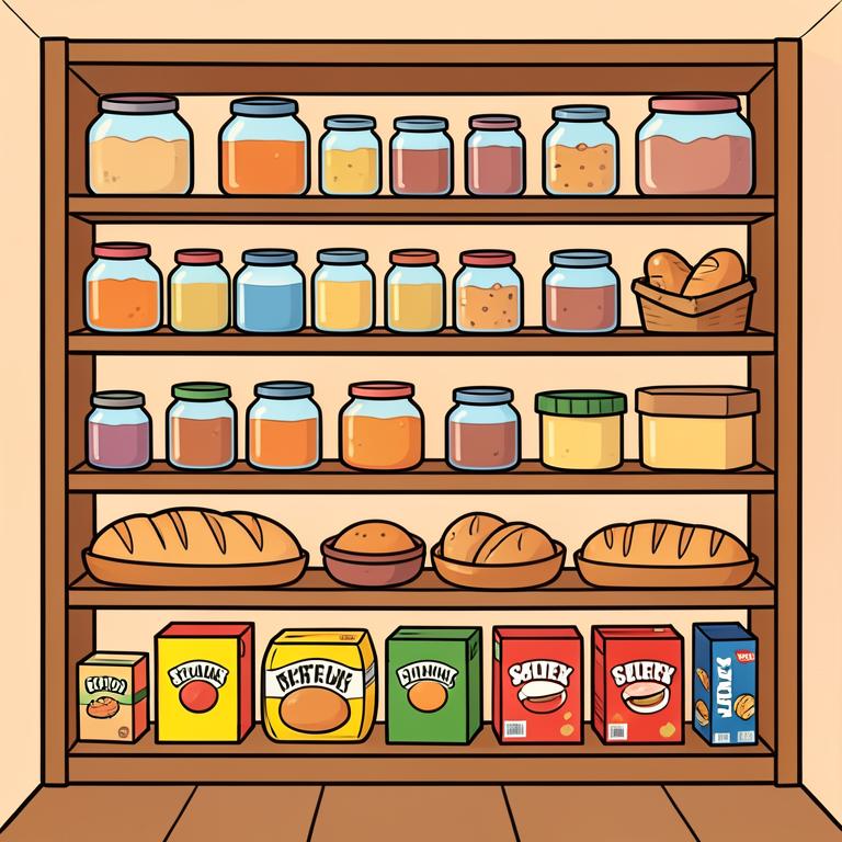 Pantry cartoon illustration