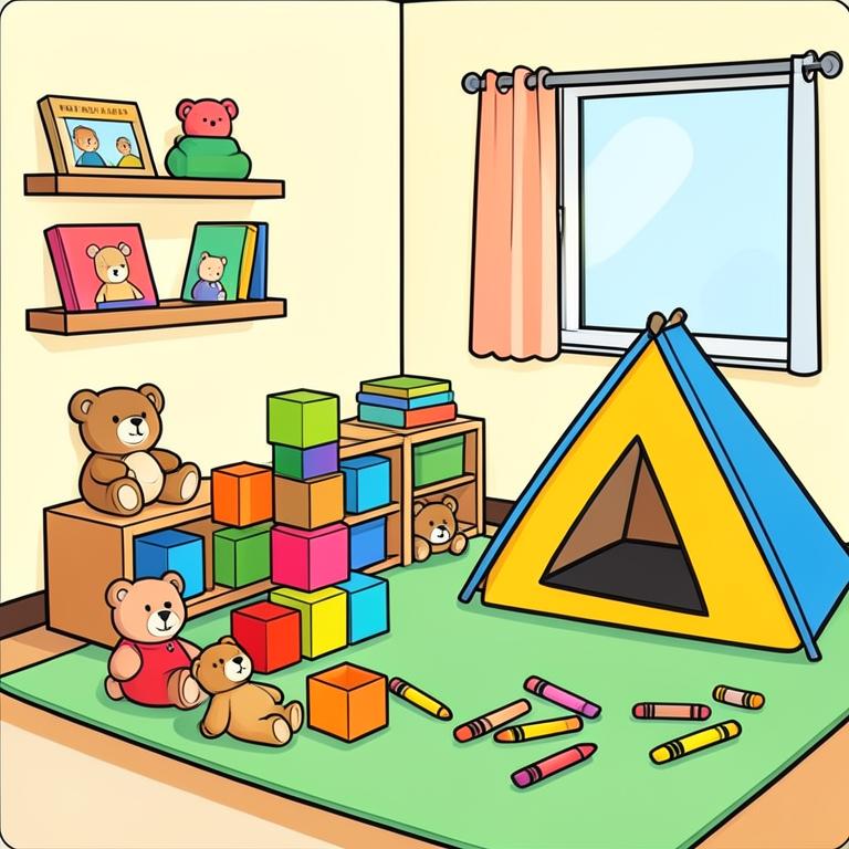 Playroom cartoon illustration