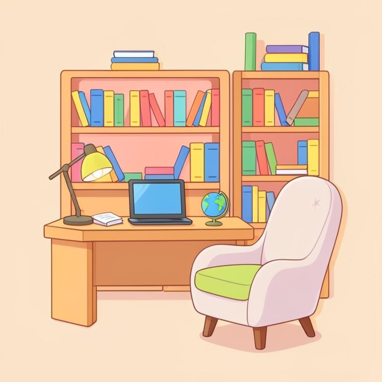 Study cartoon illustration